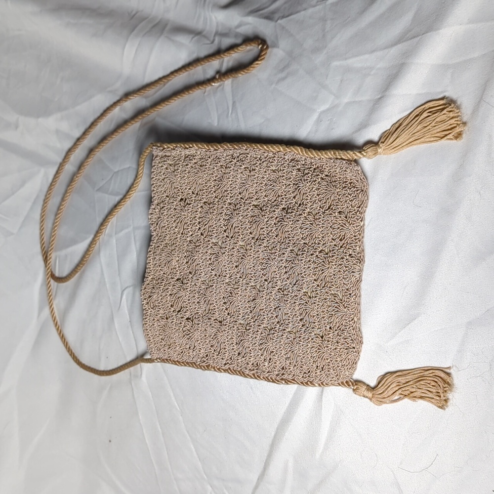Frankie and Johnnie Crochet Utterly adorable Boho Bohemian Crossbody Bag Compact